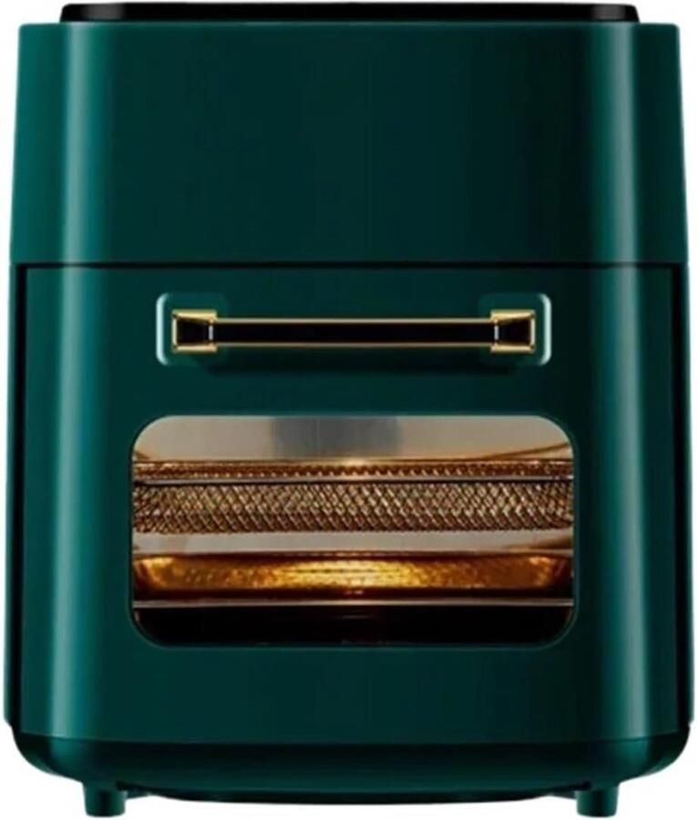 5-in-1 Digitale Airfryer en Oven 15L 1400W Olievrij Bakken LED-Scherm Voor Gezinnen & Studenten groen