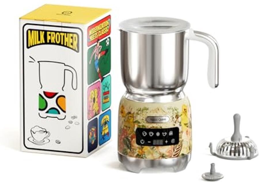 5-in-1 Elektrische Melkopschuimer en Melkverwarmer Multifunctioneel Keukenapparaat met LED Touchbediening 400 ML