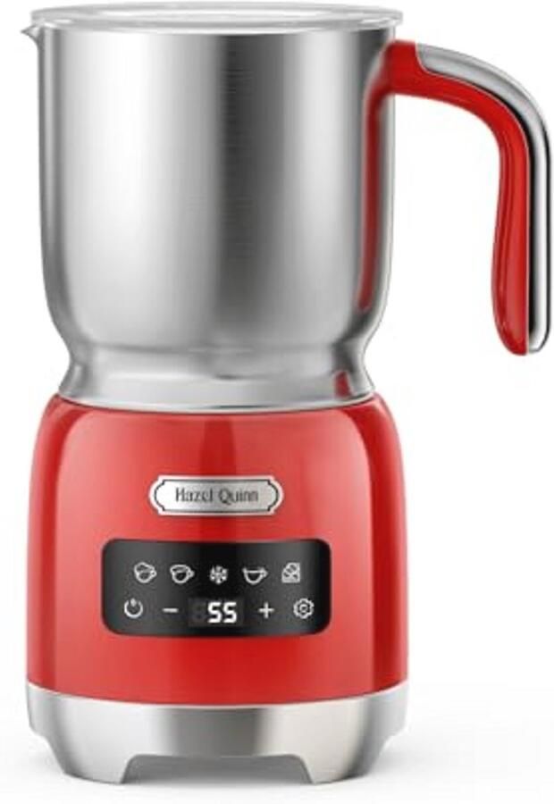 5-in-1 Elektrische Melkopschuimer en Melkverwarmer Roestvrij Staal Chocoladedranken Met LED Touchbediening 400 ML