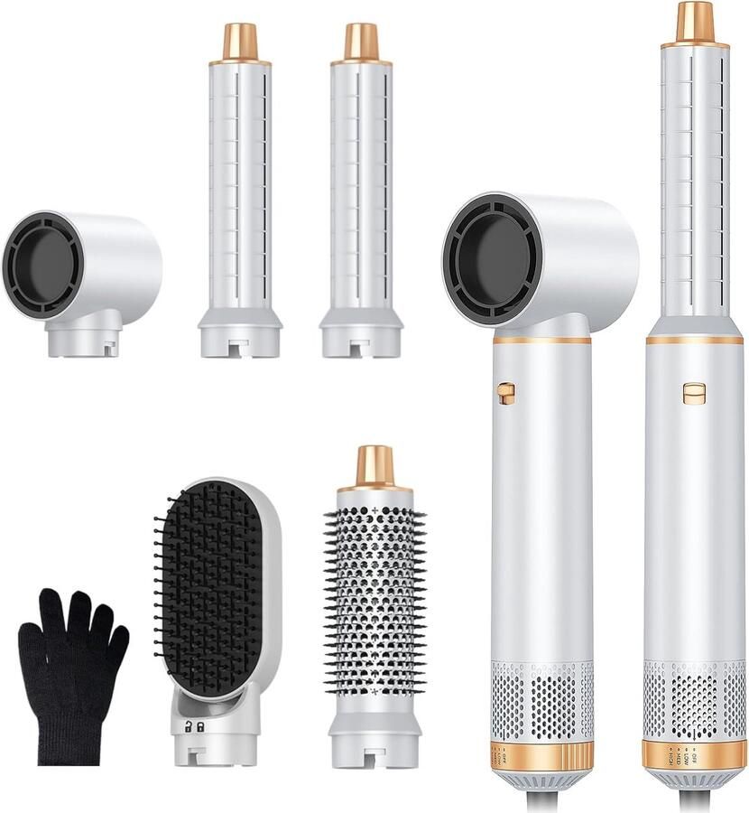 5-in-1 haarstyler met lucht krultang airstyler haarstyler föhn thermische borstel stijlborstel set multistyler ronde borstel föhn warmluchtborstel haarstyling-apparaten haardroger