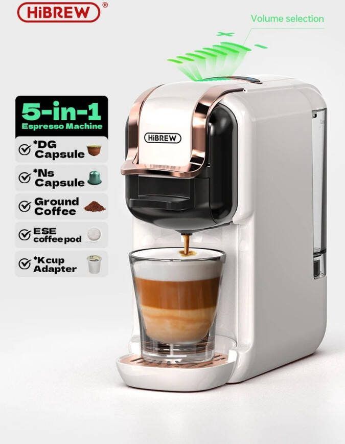 5-in-1 Koffiezetapparaat – Espressomachine – Heet & Koud – Coffee Machine – 20 Bar Druk