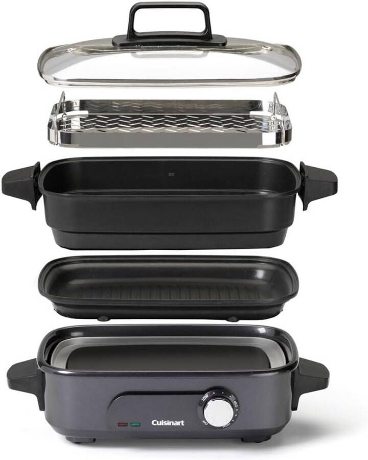 5-in-1 Multi-Cooker en Grill voor Gezond Koken Met Antiaanbaklaag en Stoomfunctie