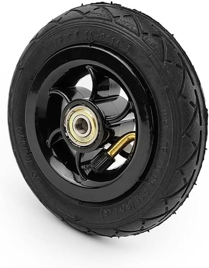 5 Inch inflatiewiel met metalen naaf 5X1 pneumatische band met binnenband elektrisch voertuig 5 inch pneumatische wiel gocart zwenkwiel (black wheel)