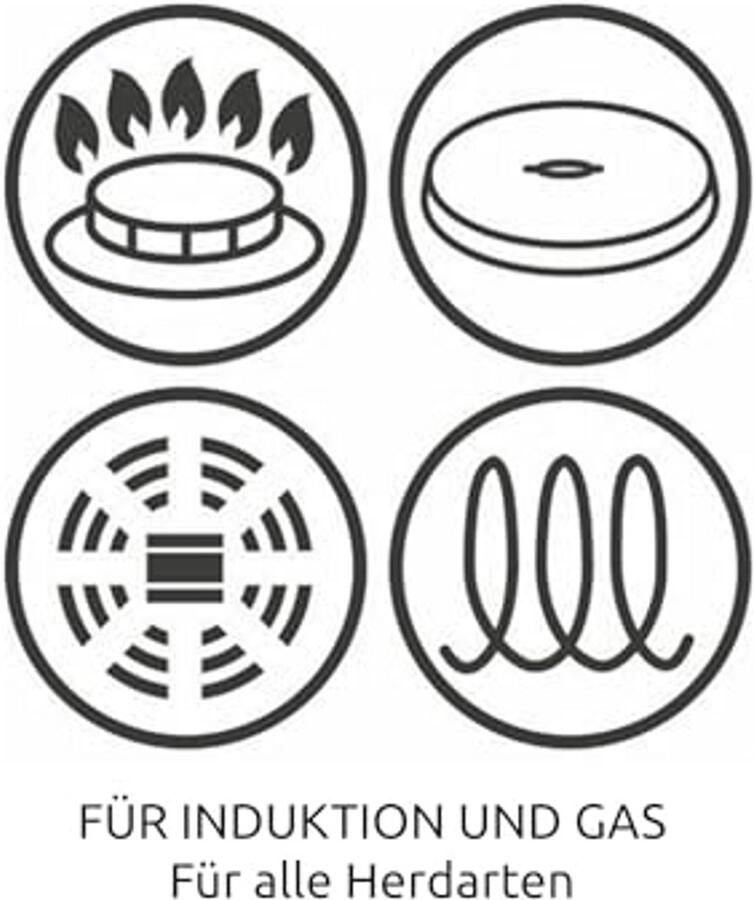 5 L RVS Snelkookpan met Stoomfunctie Ø 22 cm Geschikt voor Inductie en Gas Eenvoudig Deksel Systeem 3-laags Bodem - Foto 2