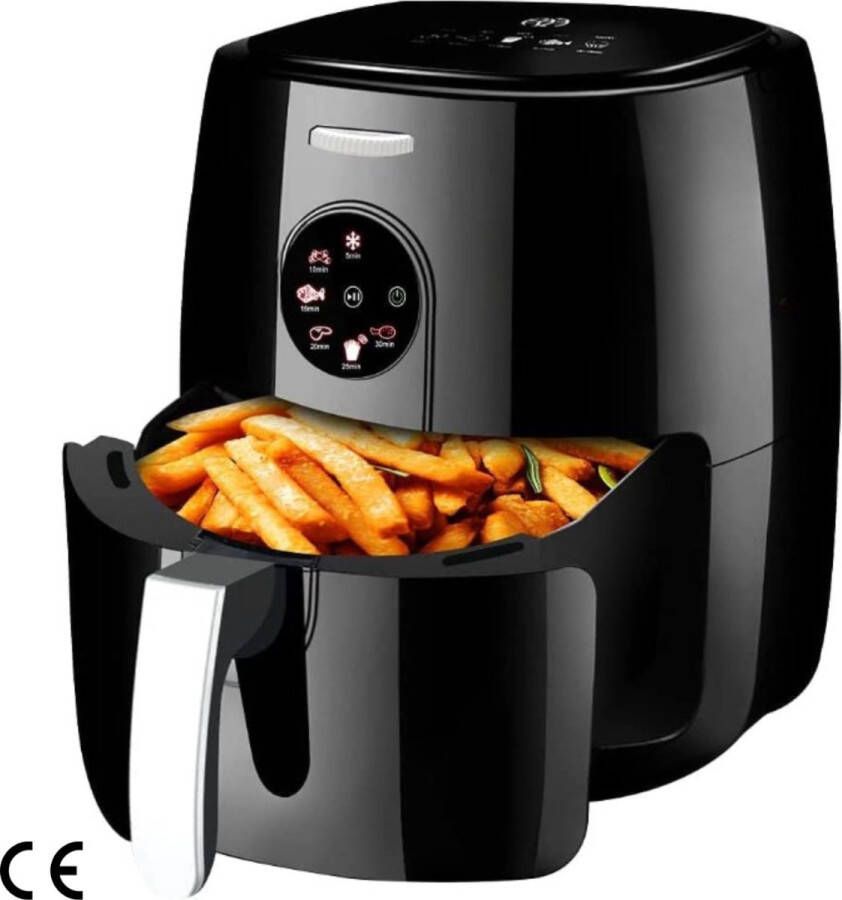 5 liter Heteluchtfriteuse zonder Olie met Touchscreen Timer en Temperatuurregeling Airfryer 6 Programma's 1500 W Geschikt voor 3-5 Personen