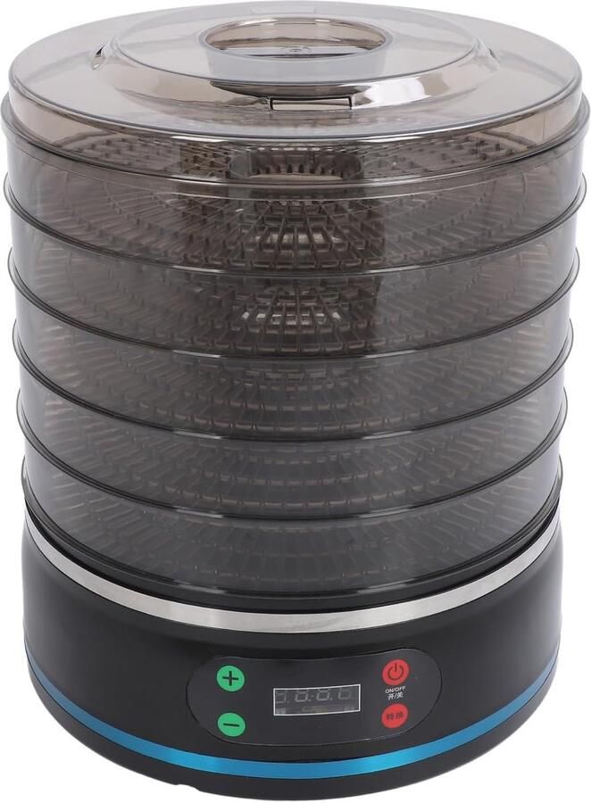 5 Stackable Stainless Steel Baking Jerky Dryer Digitally Adjustable Timer Temperature Control voor Gedroogde Fruit Jerky Groenten Vlees Kruideniers