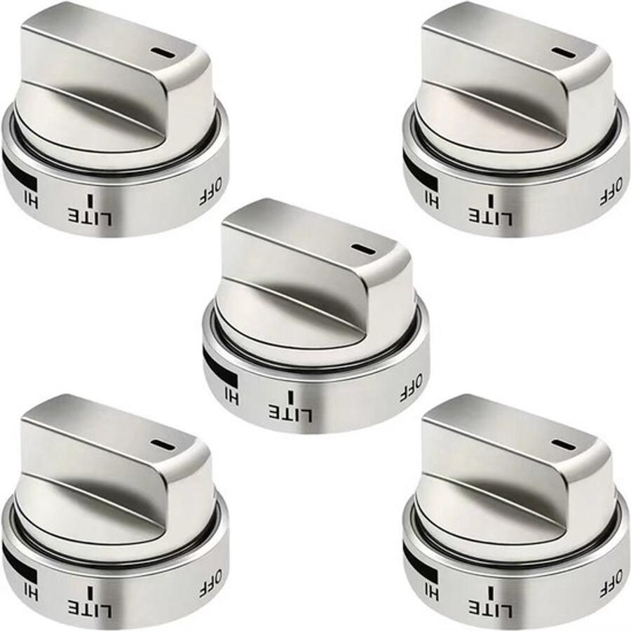 5 Stuks Ovenknoppen Geschikt Voor Aez73453509 Ovenfornuisknop Knoppenset Voor Gaskookplaat Draaiknop Universele Knoppenset Voor Gaskookplaat Keukengereedschap Geschikt Voor Gasfornuis Gas Elektro Fornuis Elektrische Oven Kookplaat