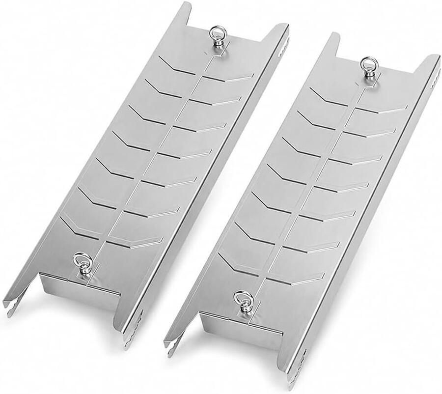 5-voudig kantelbaar zonder inweken 59 5 x 16 x 3 6 cm 201 roestvrij staal 180° draaibaar tot 300 °C 1 2 mm materiaaldikte voor vuurschalranden tot 6 mm schroefbevestiging