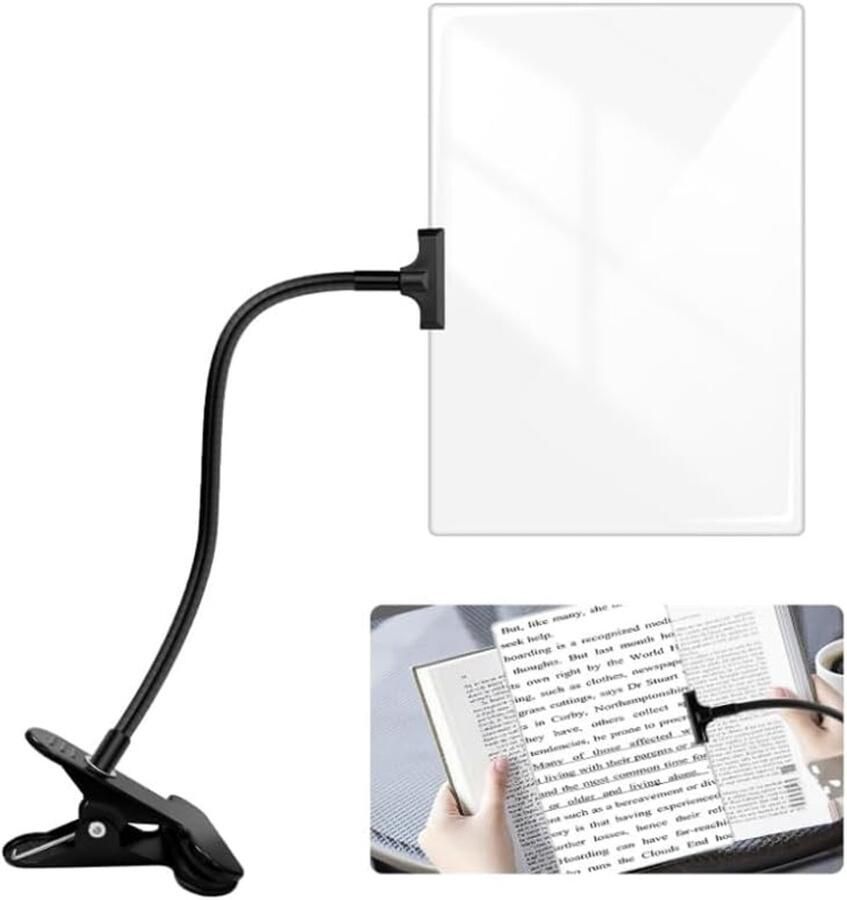 5-voudige loep met clip 6 x 3 5 vergrootglas met klem verstelbare flexibele zwanenhals clip-loep voor schilderen kunstnijverheid hobby naaien nauwkeurig werk