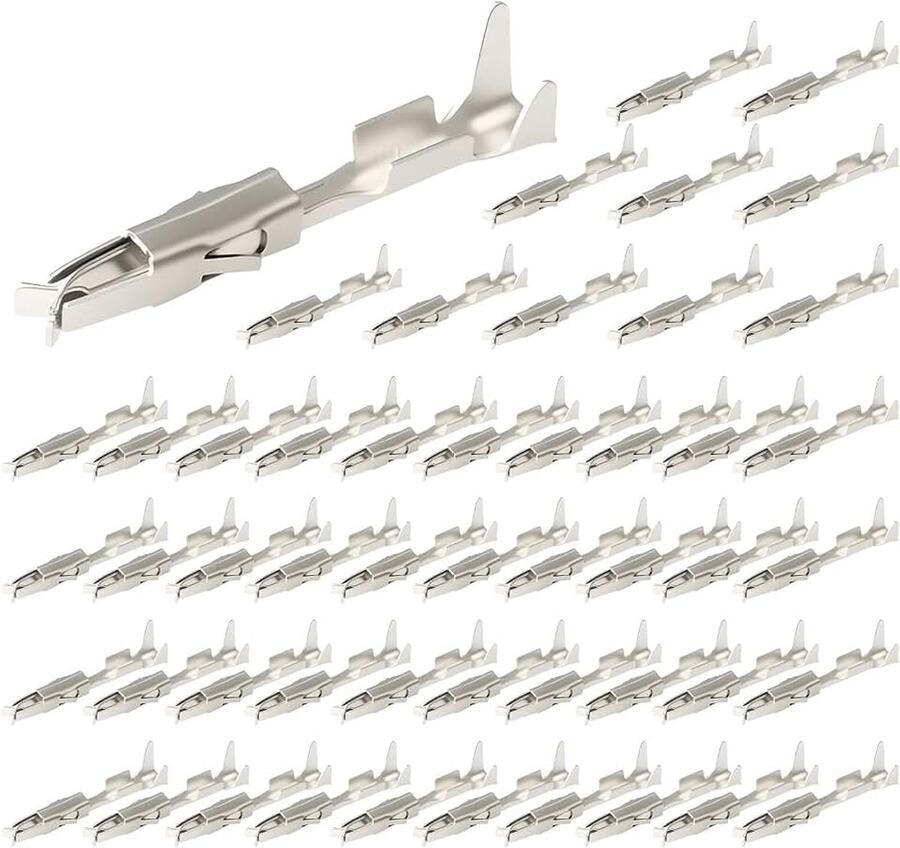 50 stuks pinbus auto-pinstekker mini-ISO-contacten kabelreparatieklemmen compatibel met de meeste autostekkers