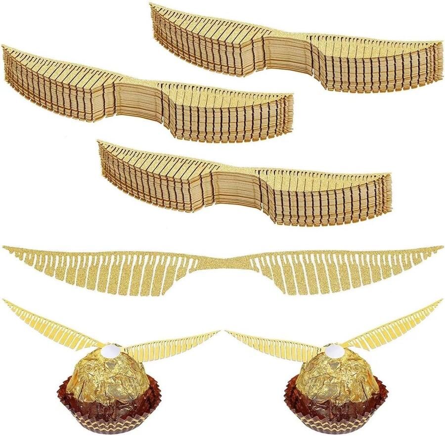 50 stuks Wings Wizard Party Chocolade Decoratie Cupcake Toppers