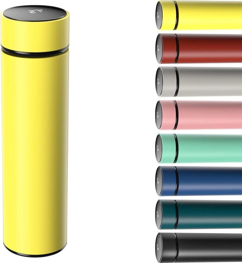 500 ml thermosfles met LCD-touchscreen vacuüm isolatiebeker voor thuis kantoor sport en reizen
