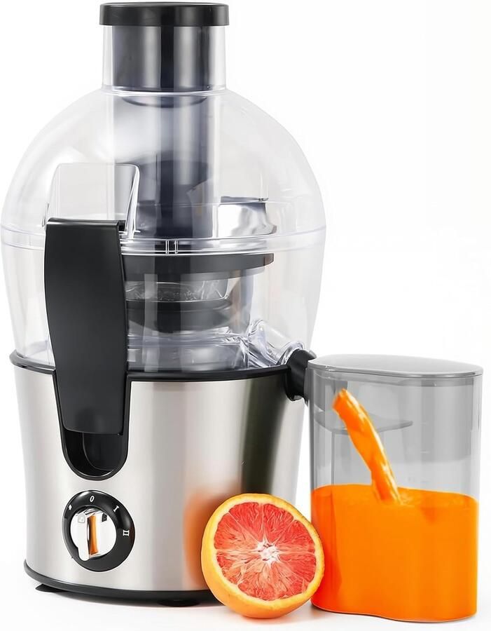 500W Centrifugale Sapcentrifuges 500ml Elektrische Sapcentrifuge Met 2 snelheden En 70mm Vulopening 1000ml Pulpcontainer Elektrische Sinaasappelpers Voor fruit groenten Thuis