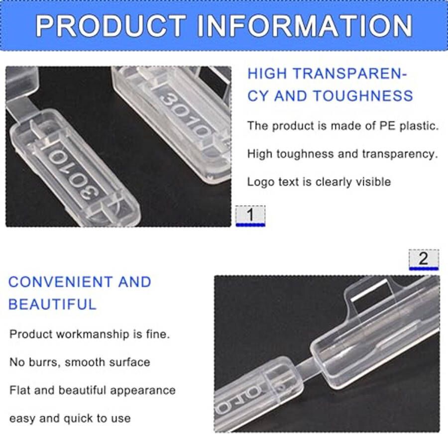 50pcs Cable Labels Detection Box with 50 Cable Ties Waterproof Cable Marker Transparent Cable Ties Day Box for Marking and Classifying All Kinds of Cables