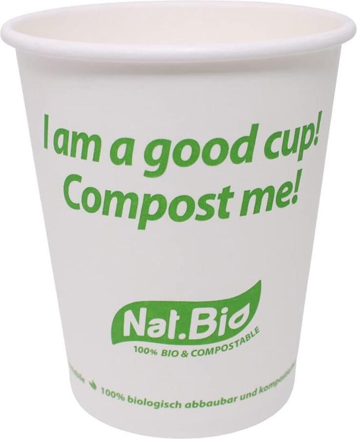 50x Koffiebekers 236ml Groen Bomenpatroon Ideaal voor Espresso Thee en Warme Dranken Onderweg