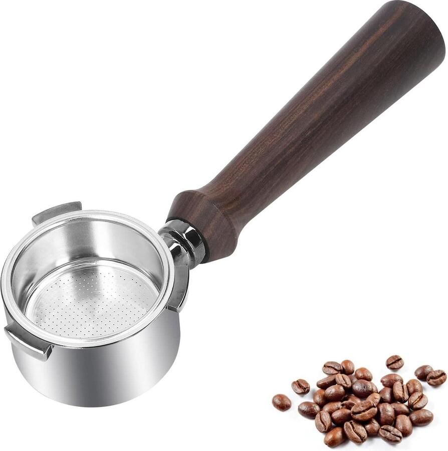 51mm bodemloze portafilter compatibel met DeLonghi Dedica EC680-EC685-EC785-EC820-EC850-EC860 en SMEG koffiezetapparaat van roestvrij staal
