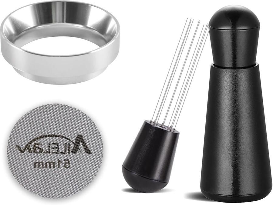 51mm Dispensing Funnel voor Espresso Koffie Distributor met Magnetische Portafilter en Puck Screen Essentiële Accessoires voor Barista en Thuis Koffiecafé