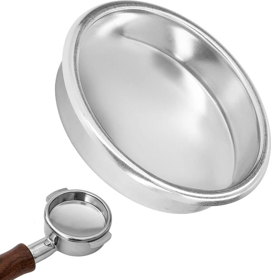 58 mm blindfilter espresso-reinigingsschijf backflush filter filtermand koffiemachine accessoires roestvrijstalen backflush inzet reinigingsschijf voor koffiemachine (zilver)