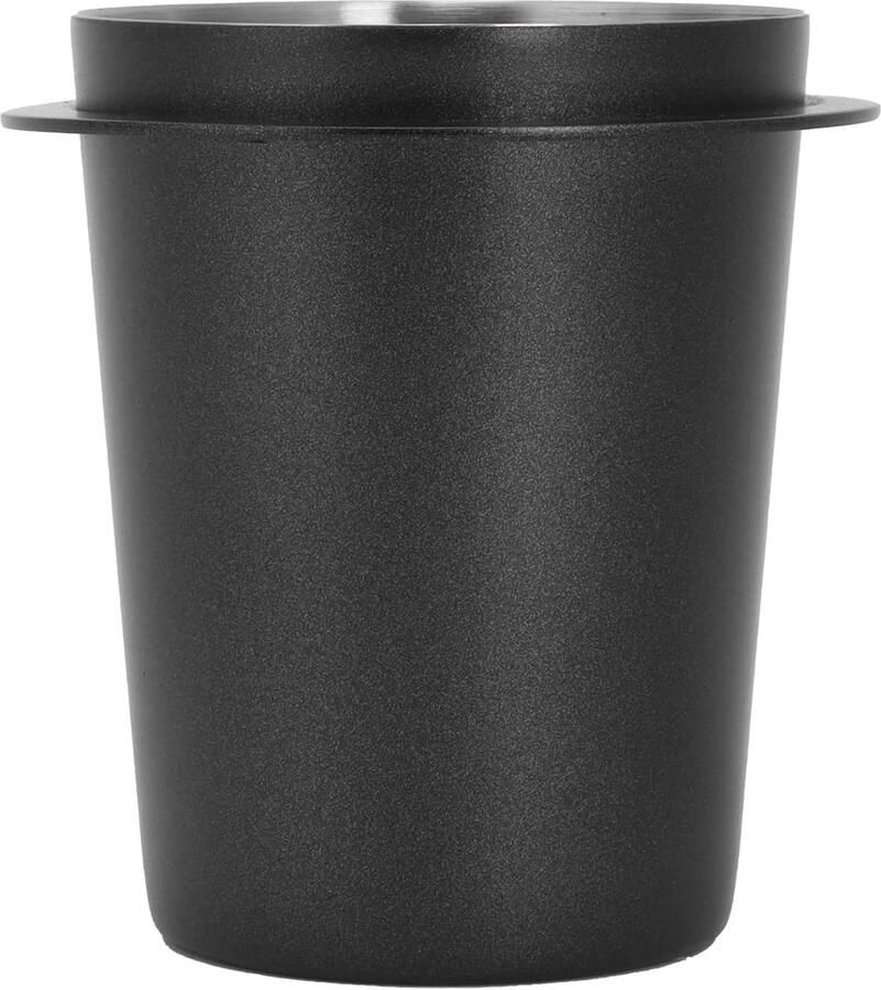 58 mm draagbare espresso-maatbeker roestvrijstalen maatbeker mok poedertoevoer onderdelen voor espressomachine doe-het-zelfgereedschap accessoires (58 mm zwart) 58 mm 2 3 inch