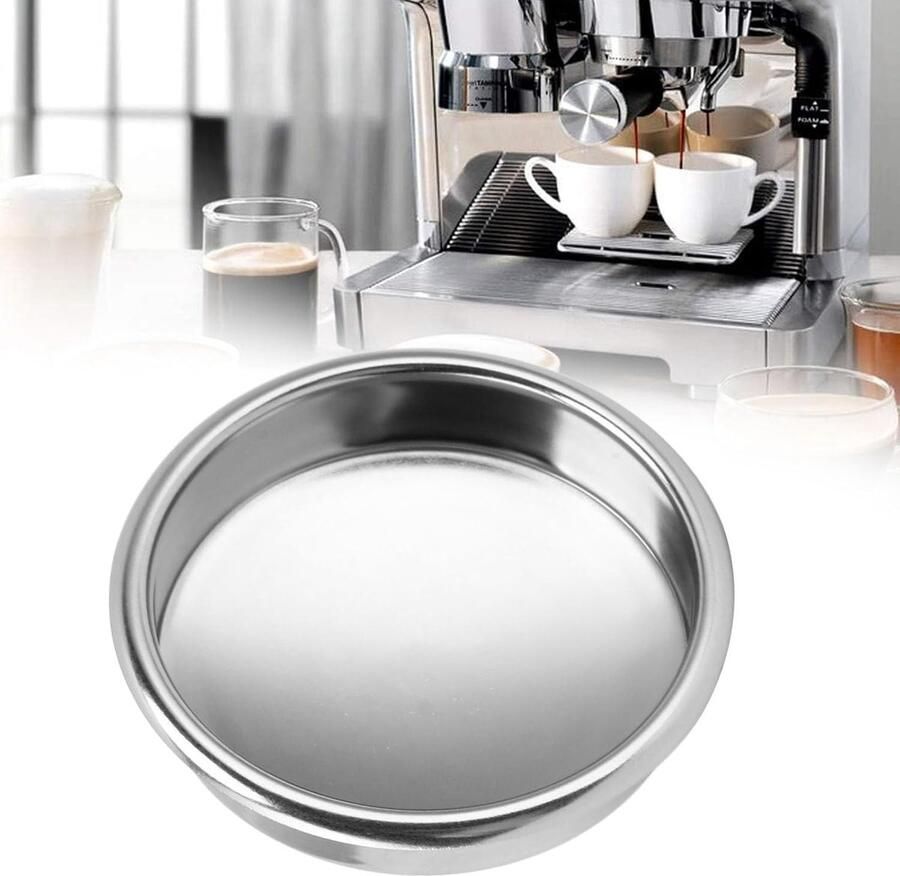 58mm Blind Rewind Filter voor Koffiemachines RVS Rewind Insert en Metalen Filter voor Eenvoudige Reiniging en Duurzaam Gebruik