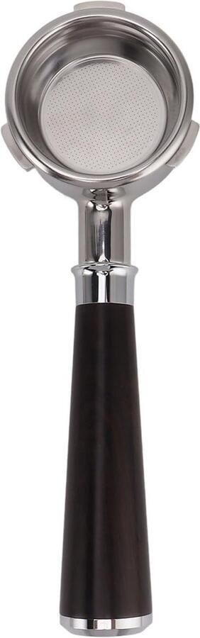 58mm Bottomless Porta Filter met Houten Handvat voor Koffiemachines Perfect voor Barista's en Koffieliefhebbers