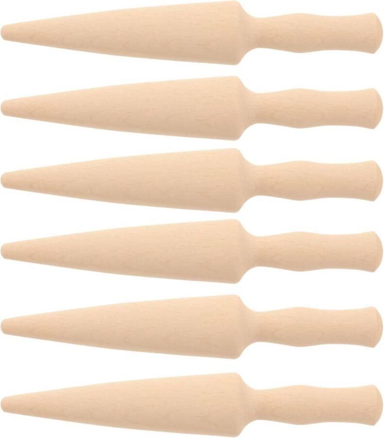 5x Houten Wafelijzer Hulpmiddel voor Zelfgemaakte Hoorntjes en IJswafels