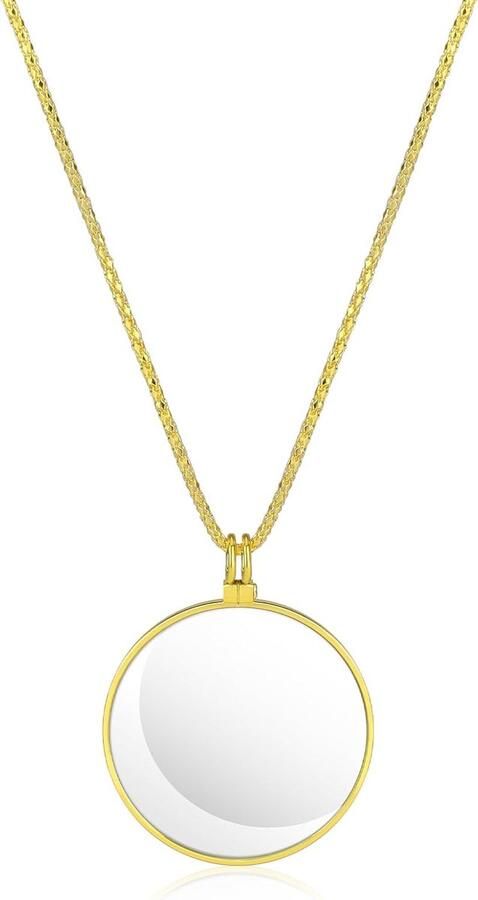 5x monocel vergrootglas gouden monoclebril mini-vergrootglas halsketting kostuum met glazen lens van 4 cm en 89 cm lange ketting vergroothanger oculair voor bibliotheek lezen en