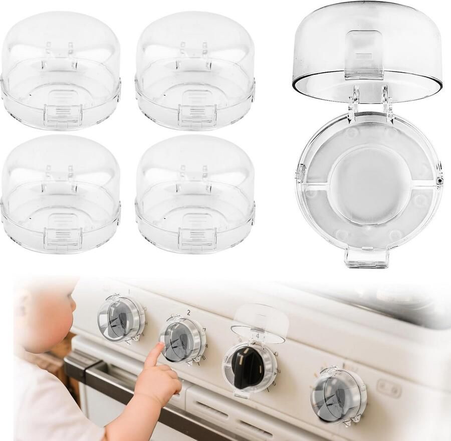 5x Universele Kindveilige Afdekking voor Gasfornuis Knoppen en Ovenbediening