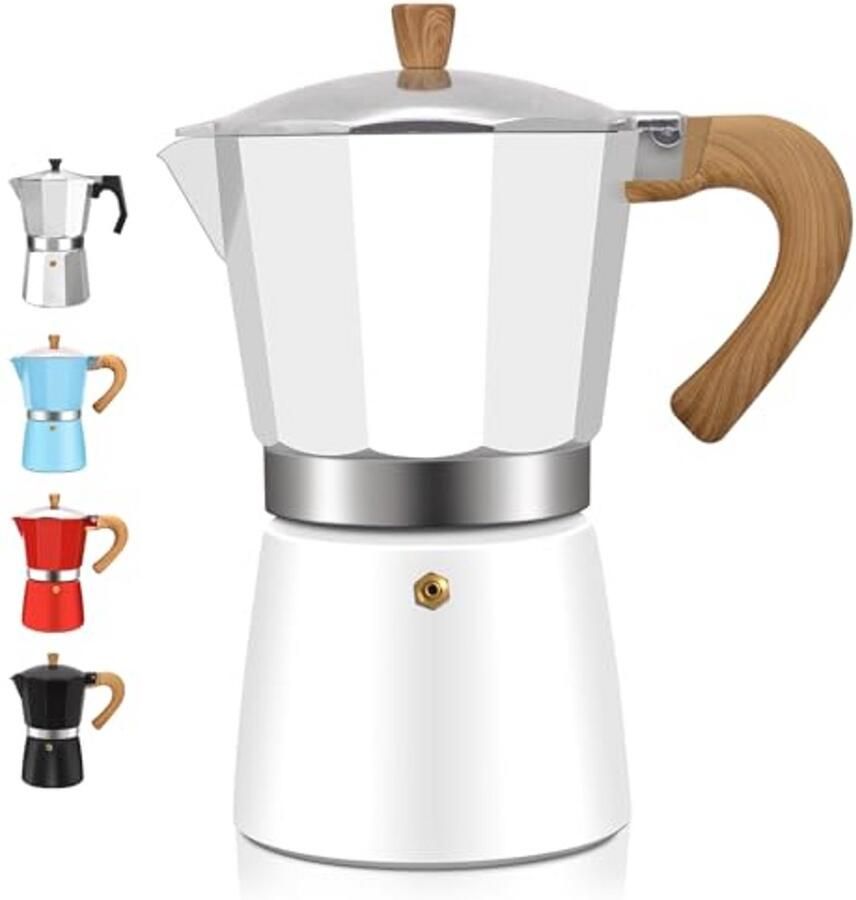 6 Cup Aluminium Espresso Moka Pot voor Thuis en Kamperen 300ml
