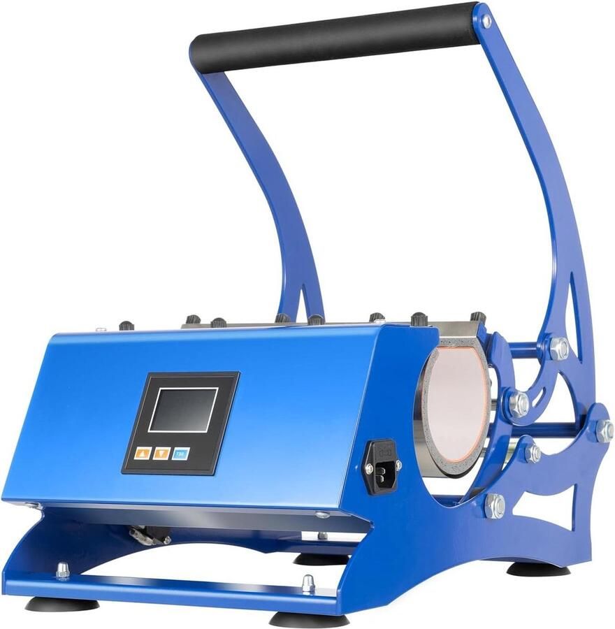6-in-1 Cup Press Transferpers Mokken Gepersonaliseerde Cadeaus Maken Zes Verschillende Maten 8-30 oz Blauw en Zwart