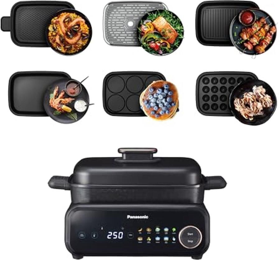 6-in-1 elektrische multikoker met 9 automatische programma's en 6 accessoires