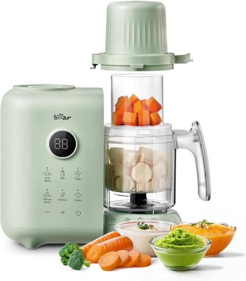 6-in-1-stoompan en mixer voor babyvoeding Multifunctionele voedingsbereider