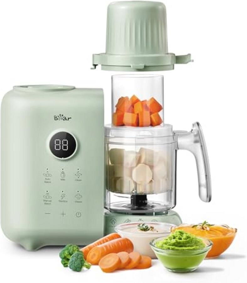 6-in-1 Stoompan en Mixer voor Babyvoeding Multifunctionele Voedingsbereider