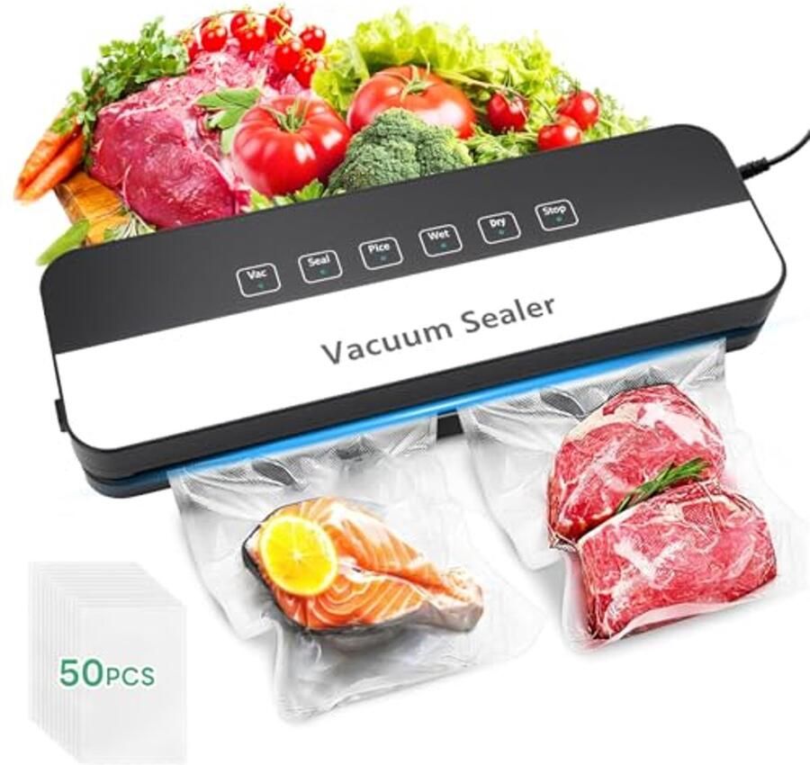 6-in-1 vacuümmachine voor levensmiddelen met droog- en natmodus