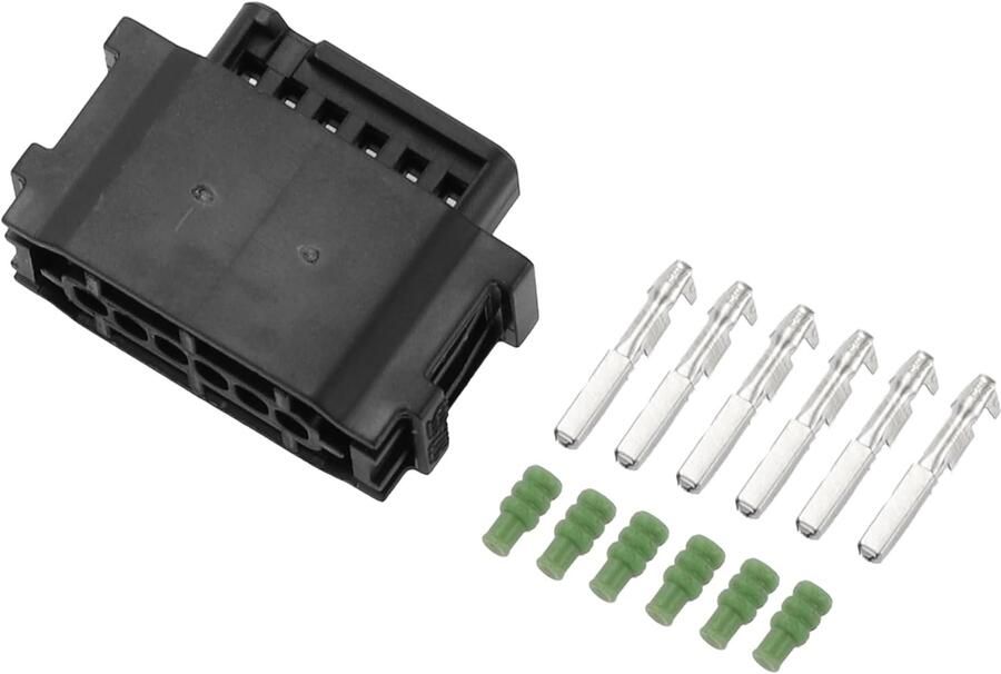 6 Pin Blind Spot Sensor Connector Plug Auto Vrouwelijke Draad Terminal Connector voor Mercedes-Benz Plastic Vertind Koper Zwart 1 Set