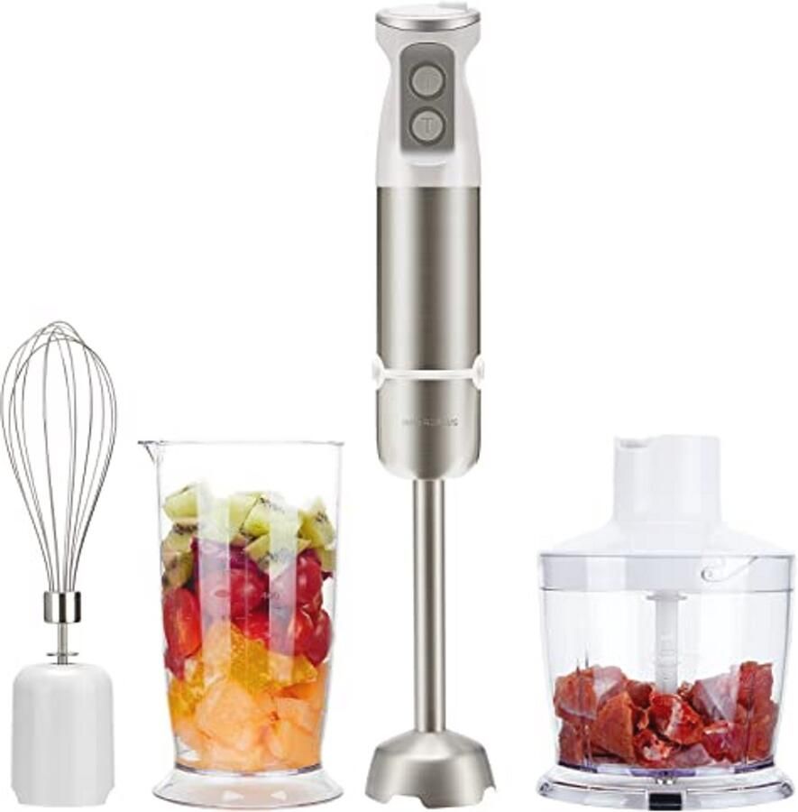 6-Snelheden 4-in-1 Handmixer met 600ml Bekker en 500ml Maalapparaat