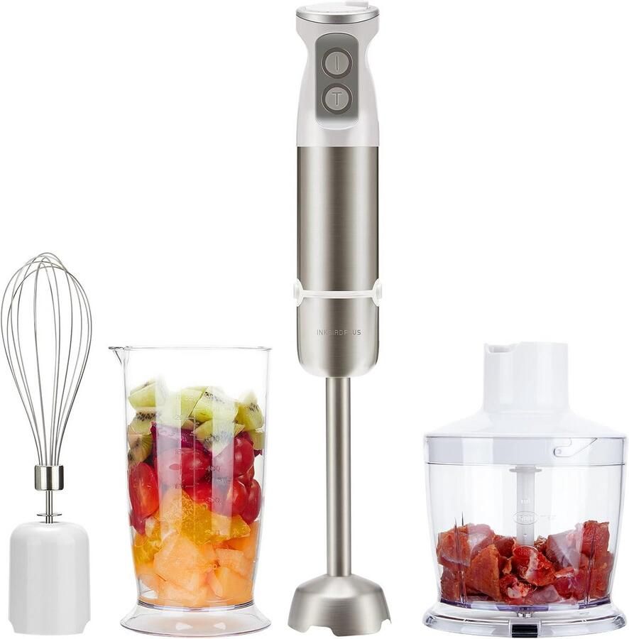 6-Snelheden 4-in-1 Handmixer met 600ml Bekker en 500ml Maalapparaat
