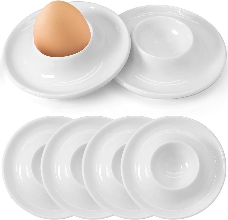 6 stuks eierdopjes voor volwassenen 9 5 cm premium porselein eierdopjes voor gekookte eieren elegante eierdopjes 6 vaatwasmachinebestendig voor thuis keuken restaurant