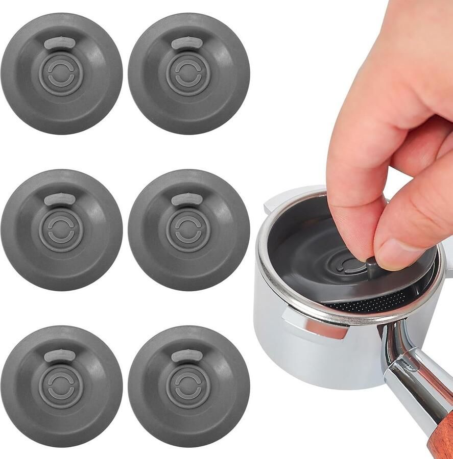 6 Stuks Espresso Backflush Reinigingsschijf voor Koffiemachine 54mm Siliconen Reinigingspad voor Effectieve Onderhoud en Schoonmaak van Koffiemakers