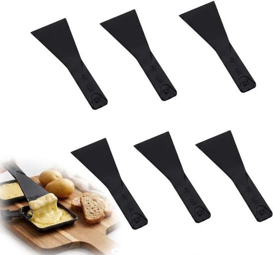 6 stuks racletteschraper van kunststof raclette-accessoires spatel voor raclette en kaas spatel keukenapparaten raclettespatel voor eenvoudig gebruik