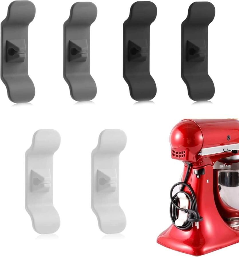 6 stuks snoerhouder voor keukenapparatuur Zelfklevende snoerorganisator Kabel snoer winder Snoerslingers voor mixer Blender Koffiezetapparaat