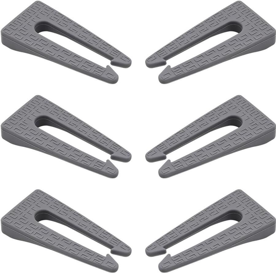 Kachel Knop Covers Oven Knop Slot Kinderveiligheid Keuken Hittebestendig Siliconen 6 Stuks Grijs