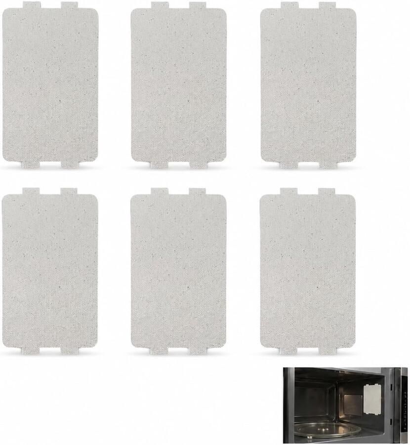 6 stuks universele mica-platen voor magnetron 117 x 64 mm golfgeleidingsdeksels hoge hittebestendigheid thermische ShopVlot