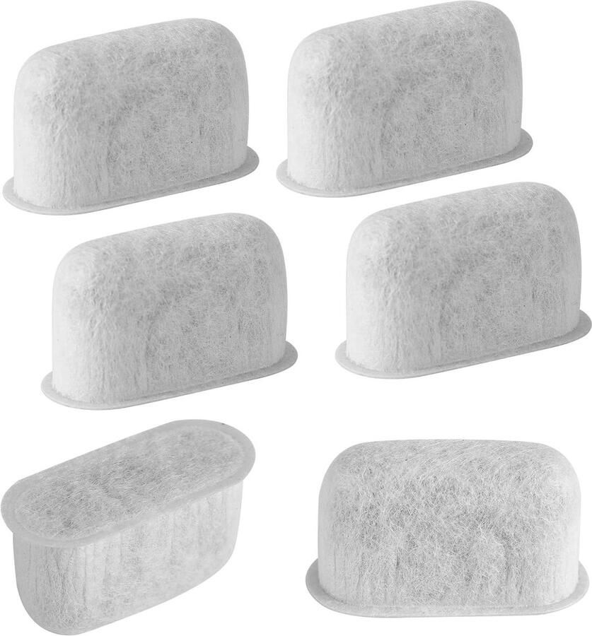 6 Stuks Vervangende Koffiefilters Geactiveerd Koolstof Waterfilter voor Effectieve Verwijdering van Onzuiverheden Geschikt voor Koffiemachines
