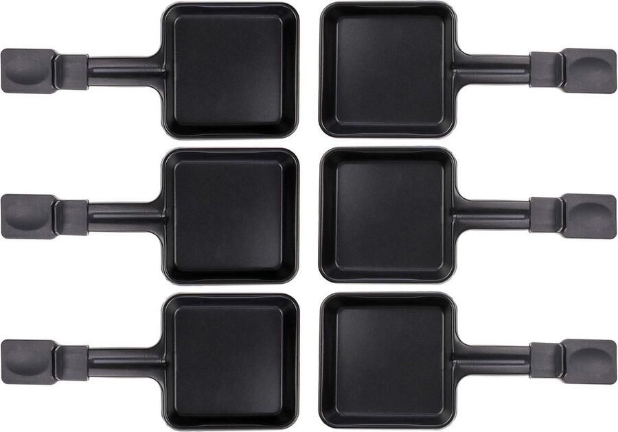 6 Universele Raclette Pannetjes met Extra Lang Handvat