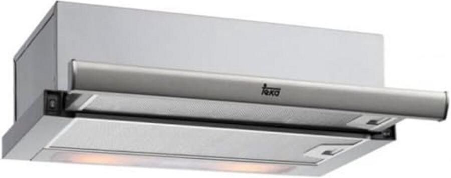 60 cm Telescopische Afzuigkap voor Keuken 2 Snelheden en Intensieve Modus Mechanische Bediening en LED Verlichting