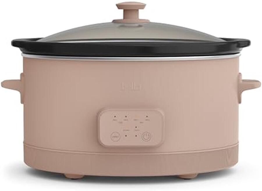 6.0 Qt programmeerbare slowcooker met keramische antiaanbaklaag en instelbare temperatuur