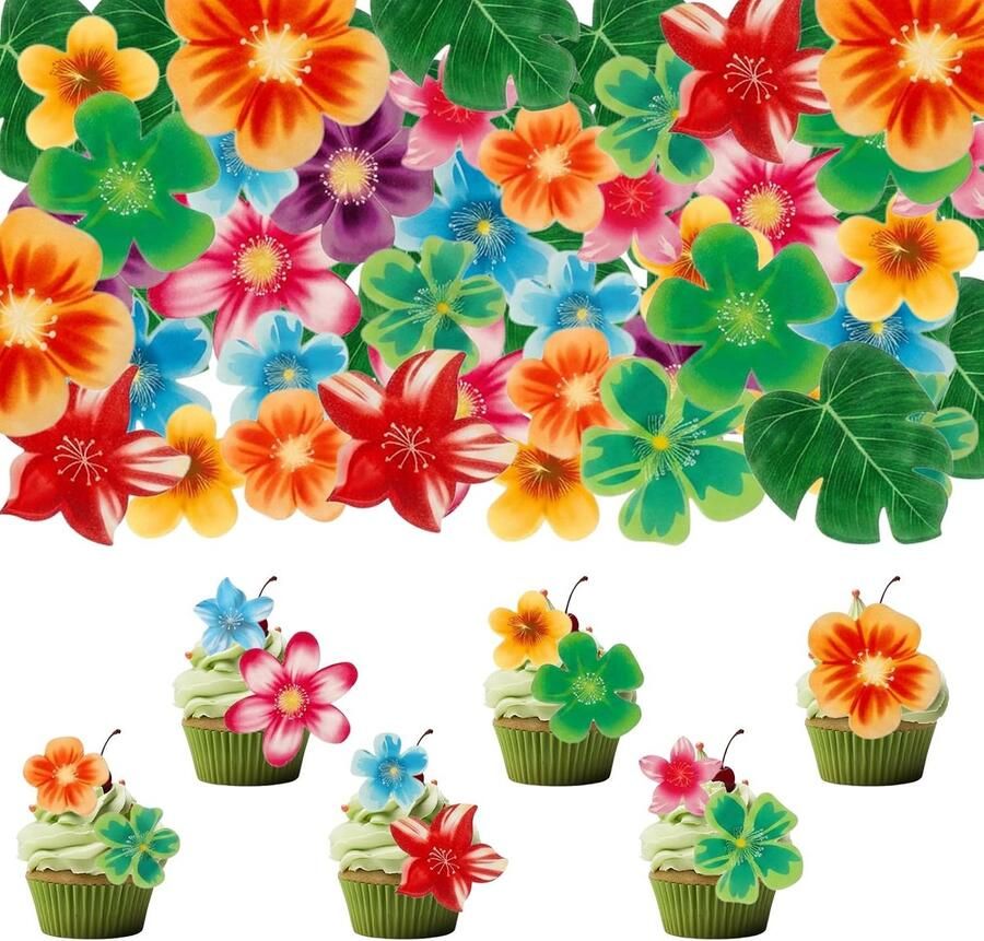60 stuks eetbaar papier voor het versieren van taarten bloemen en bomen