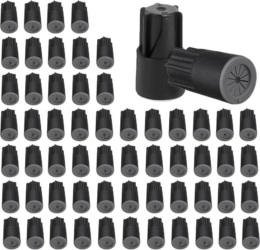 60 Stuks Waterdichte Draadverbinders voor Buitengebruik Klein Formaat Draaimoffen met Afdichtingsgel voor Tuinverlichting Bouw en Vochtige Locaties 22AWG-14AWG