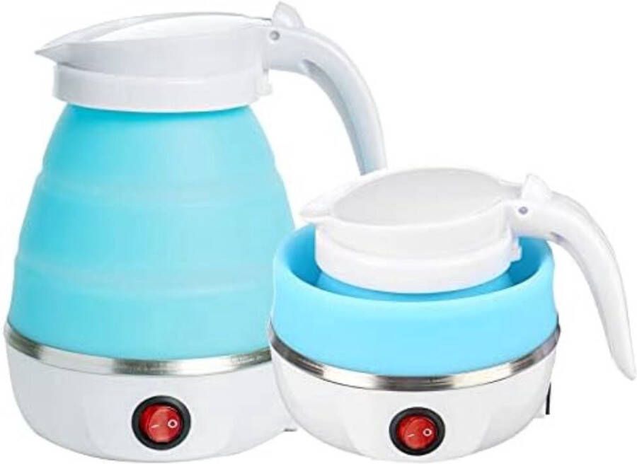 600 ml Draagbare Waterkoker Opvouwbaar Reiswaterkoker- Mini Waterkoker Blauw